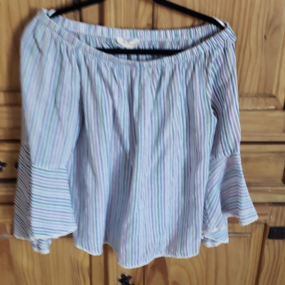 Of the shoulder Bell sleeve top